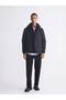 Black Standard Fit Hooded Men's Raincoat (S6) - 2