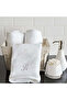 Monogrammed Letter "R" Hand Towel Silver Thread Cotton Personalised Letter - 3
