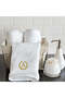 Monogrammed Letter "A" Hand Towel Gold Thread Cotton Personalised Letter - 3