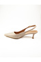 Alos 9515 Stoned Short Heeled Shoes Tan - 3