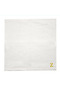 Monogrammed Letter "Z" FaceTowel Gold Thread Cotton Personalised Letter