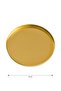 Yellow Round Metal Tray 24 cm (S6) - 4