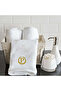 Monogrammed Letter "P" Hand Towel Gold Thread Cotton Personalised Letter - 3