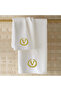 Monogrammed Letter "V" Bath Towel Gold Thread Cotton Personalised Letter - 4