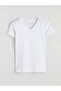 White V-Neck Women's T-Shirt - 5