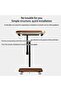 Premium Adjustable Side Table with Wooden Top - 4