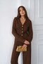 Women's Thessaloniki Fabric Front Buttoned Jacket & Green Trousers Set - 2