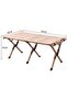 Durable Folding Camping Table 120×60×45 CM Metal Slat Top, Easy Fold Portable Design with Carry - 3