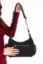 Women's Handy Daily Bag Ald.80735 Black Suede - 5