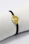 Metal Gold Color Tree of Life Adjustable Bracelet with Lift Chain - 3
