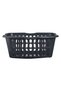 Anthracite Rectangular Perforated Plastic Laundry Basket 50L - 2