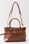 Aira Belt Detailed Soft Leather-Look Large Internal Volume Tan Women's Shoulder and Shoulder Bag - 2