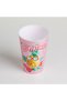 Pink Plastic Cup with Pineapple Pattern 400ml - 2