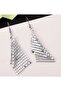 White Color Sequined Steel Earrings Dangle Model Glittering Design Women's Jewelry Accessory Sequin Earrings