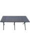 All-Purpose Folding Outdoor Table 120×60×45 CM Metal Slat Surface, Lightweight Portable