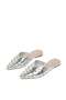 Mayah Women's Silver Flat Sandals - 4