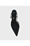 Womens Adelaide Black Leather Heels - 5