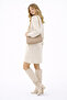 Women's Beige Brioche Knit Oversized Buttoned Long Cardigan - 3