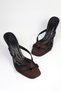 Women's Satin Flip-Flops and Sandals with Heels - 5