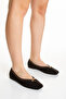 Women's Suede Blunt-Toe Ballerinas with Accessories - 4