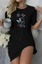 Plus Size Women's Short Sleeve Crew Neck T-Shirt Dress Nightgown