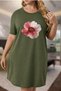 Plus Size Women's Short Sleeve Crew Neck T-Shirt Dress Nightgown