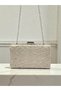Special Design Skin Color Wrinkled Stone Satin Chain Handle Women's Evening Dress Bag Wedding Engagement Graduation - 5