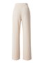 Women's Velcro Waistband Cream Palazzo Pants - 7