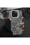 iPhone 12 Pro Max Compatible Silicone Edge Hard Back Anti-Fall Phone Case Carved Patterned - 8