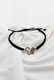 Metal Silver Color Stone Butterfly Adjustable Lift Bracelet - 3