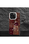 iPhone 11 Pro Max Compatible Silicone Edge Hard Back Anti-Fall Phone Case Vintage Patterned - 6