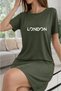 Plus Size Women's Short Sleeve Crew Neck T-Shirt Dress Nightgown
