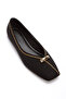 Women's Suede Blunt-Toe Ballerinas with Accessories - 3