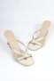 Women's Satin Flip-Flops and Sandals with Heels - 4