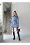 Lazer Yirtik Short Denim Dress - 3