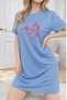 Plus Size Women's Short Sleeve Crew Neck T-Shirt Dress Nightgown