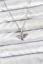 316L Steel Chain Silver Color Fly Model Zircon Stone Women's Necklace