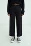 Women's Black High Waist Stretch Fabric Baggy Fit Jean Black - 3