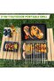 Portable Folding charcoal BBQ Grill - Heavy-Duty Iron Construction - 4