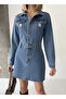 Lazer Yirtik Short Denim Dress - 2