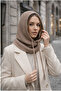 Women's Knitwear Mink Balaclava Neck Collar Hat Byn05 - 3