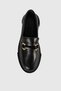 Carmen black matte buckle detail women's loafer shoes - 6