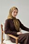Viscose Velora Scarf Plaid Patterned Mustard Tok Duruşlu Four Seasons 90X90 - 2