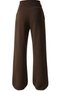 Women's Brown Palazzo Trousers with Velcro Waist - 7