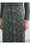 Lcw Grace Green Patterned A-Line Skirt with Elastic Waist - 4