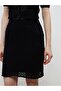 Mini Knitwear Skirt with Openwork Elastic Waist - 3