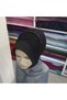 Black Sim-Free Model with Accessories, Ready-Made Turban, Ready-Made Shawl, Evening Dress Shawl, Veil - 3