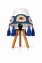 3-Legged Natural Wood Crochet Motif Tasseled Rustic Look Lampshade (1 Piece) (5 Colors) - 7