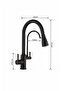 Kitchen Sink Faucet with Water Purification Outlet, Digital Led Spiral+Spout, 7 Years Warranty, Imported, Matte Black - 4