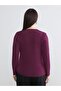 Plus Size Crew Neck Gathered Blouse - 4